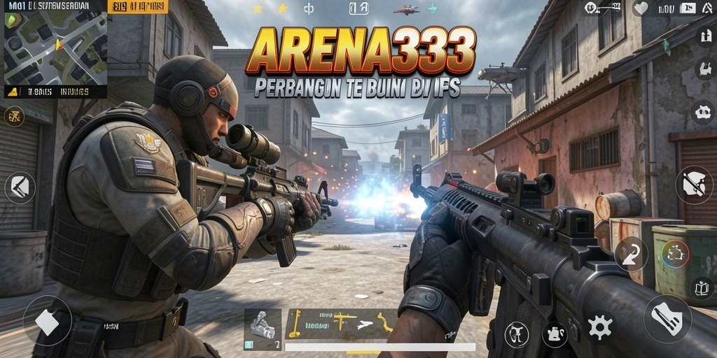 Tampilan gameplay intens dan seru dari ARENA333.