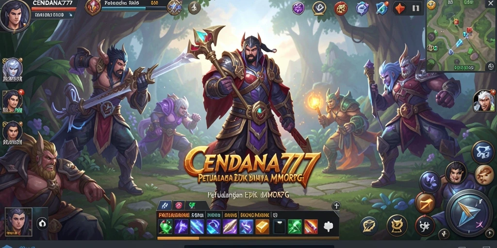 Screenshot gameplay CENDANA777 yang menampilkan aksi tempur karakter.