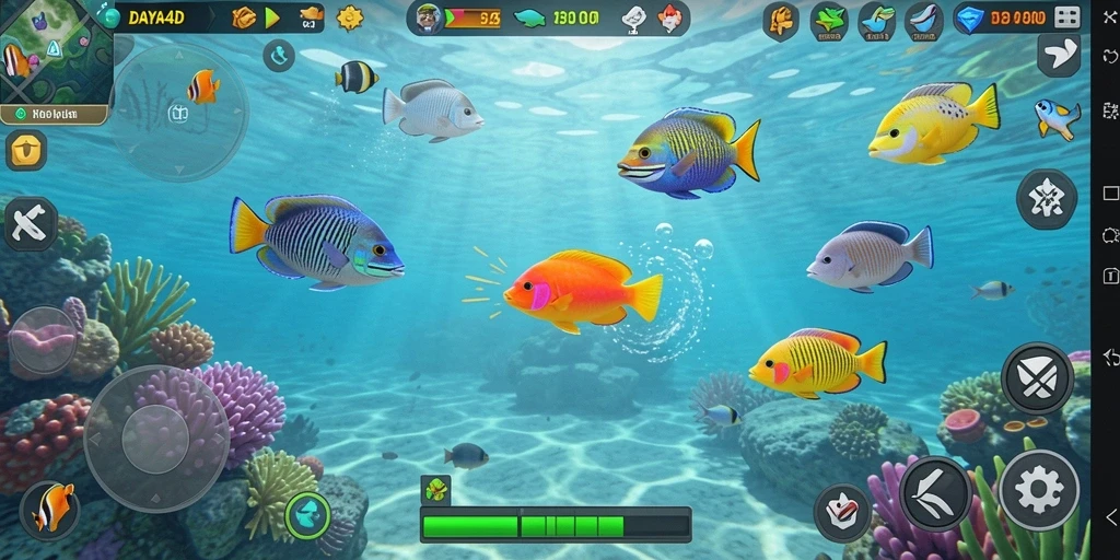 Screenshot utama DAYA4D yang menunjukkan aksi Tembak Ikan seru.