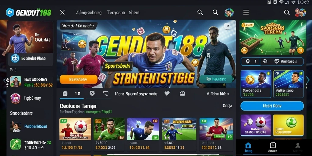 Tampilan menarik aplikasi GENDUT188 saat digunakan untuk taruhan.