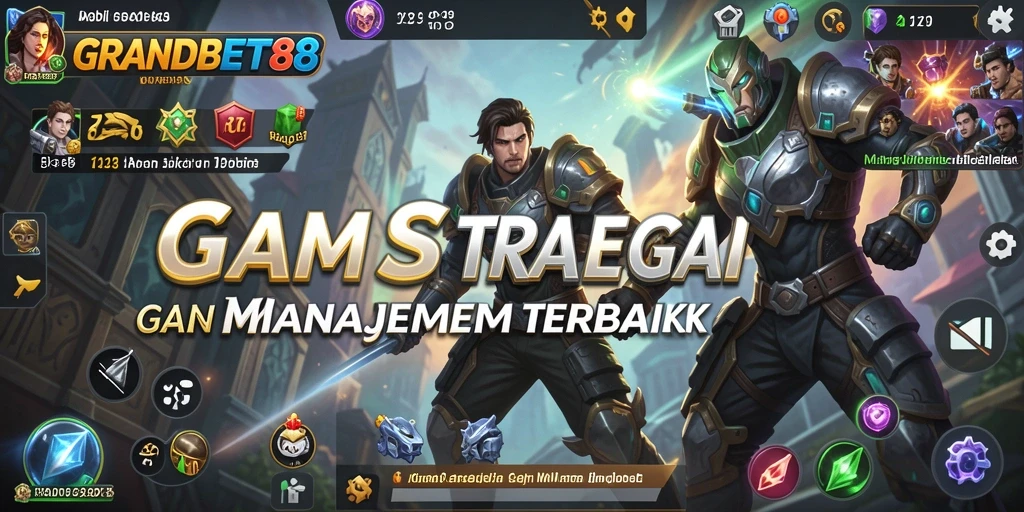 Screenshot gameplay seru di GRANDBET88 yang menunjukkan strategi pertempuran.