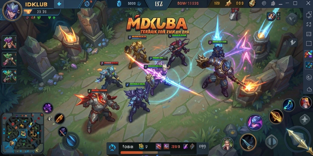 Tampilan gameplay menarik dalam IDKLUB dengan pertempuran seru.