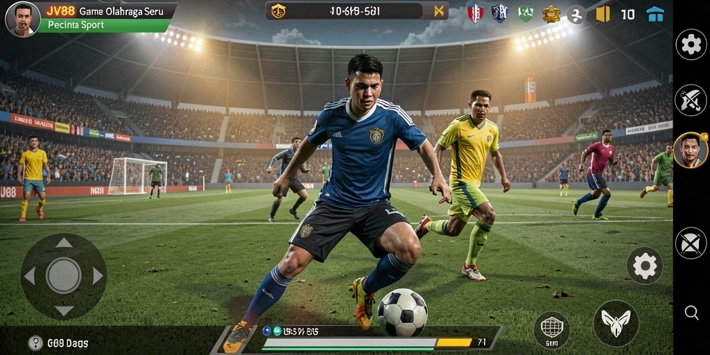Tampilan menarik gameplay olahraga di JV88 yang penuh aksi.