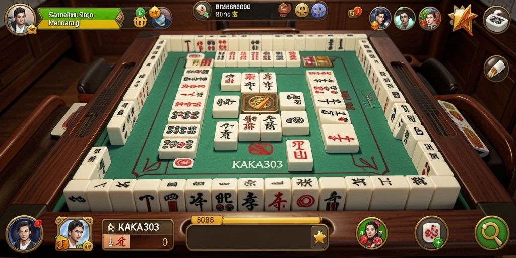 Tampilan gameplay menarik dari KAKA303 Mahjong.