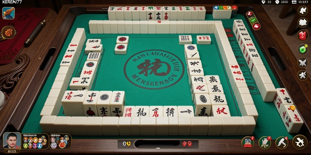 Screenshot gameplay KEREN77 yang menunjukkan keseruan bermain Mahjong.