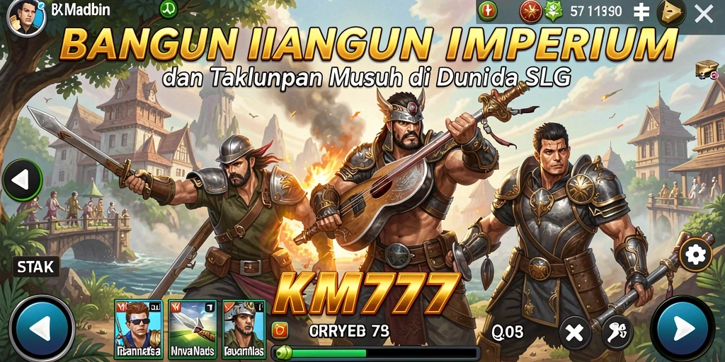 Tampilan gameplay KM777 dengan elemen strategi yang mendalam.