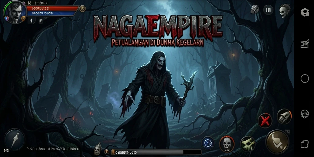 Tangkapan layar menampilkan aksi menegangkan dalam gameplay NAGAEMPIRE.