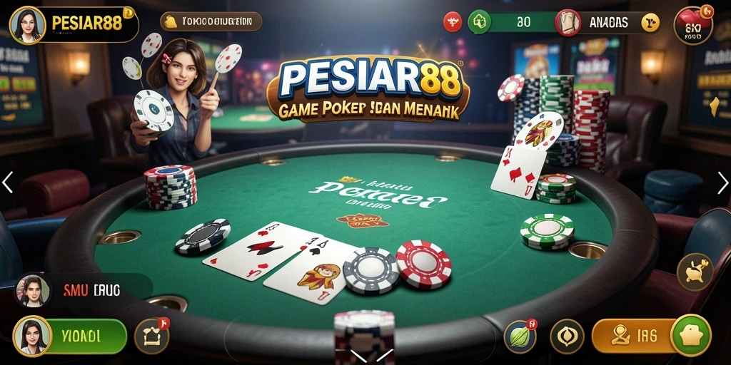 Tampilan screenshot PESIAR88 menampilkan permainan Poker yang menarik dan seru.
