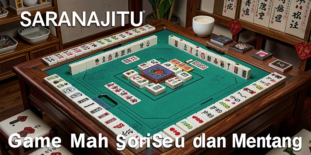 Screenshot tampilan gameplay seru dari SARANAJITU yang menampilkan Mahjong.