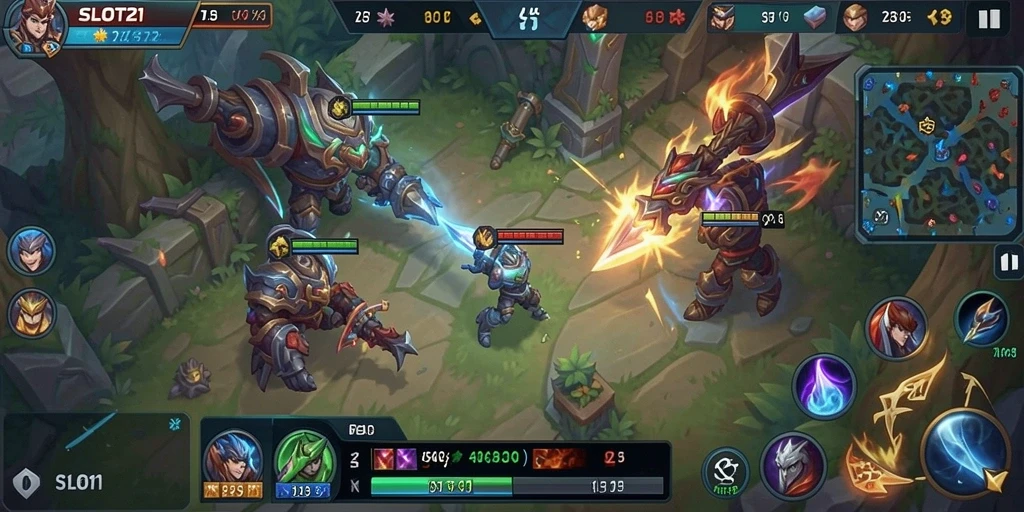 Tangkapan layar dari gameplay dalam SLOT21 yang seru dan strategis.