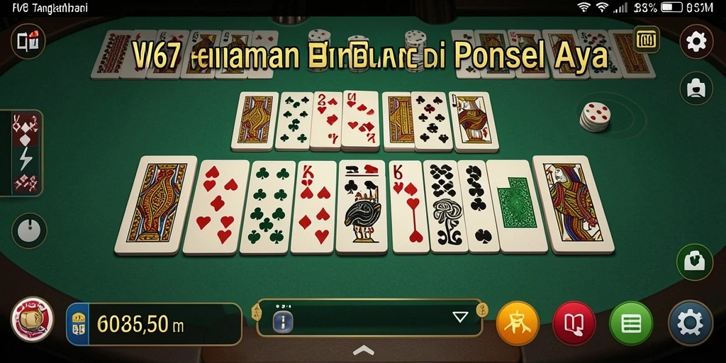 Screenshot utama W67 menampilkan pengalaman seru bermain Domino.