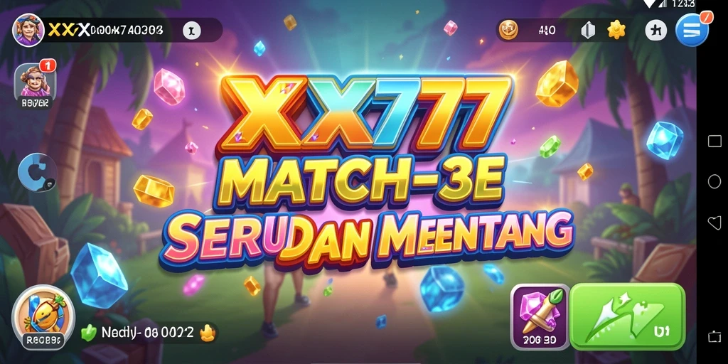 Gameplay seru XXX777 dengan berbagai tantangan Match-3.